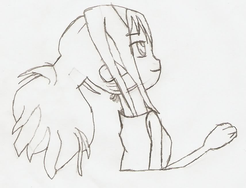 Anime Girl Half Body Drawing Photo by darkfei Photobucket